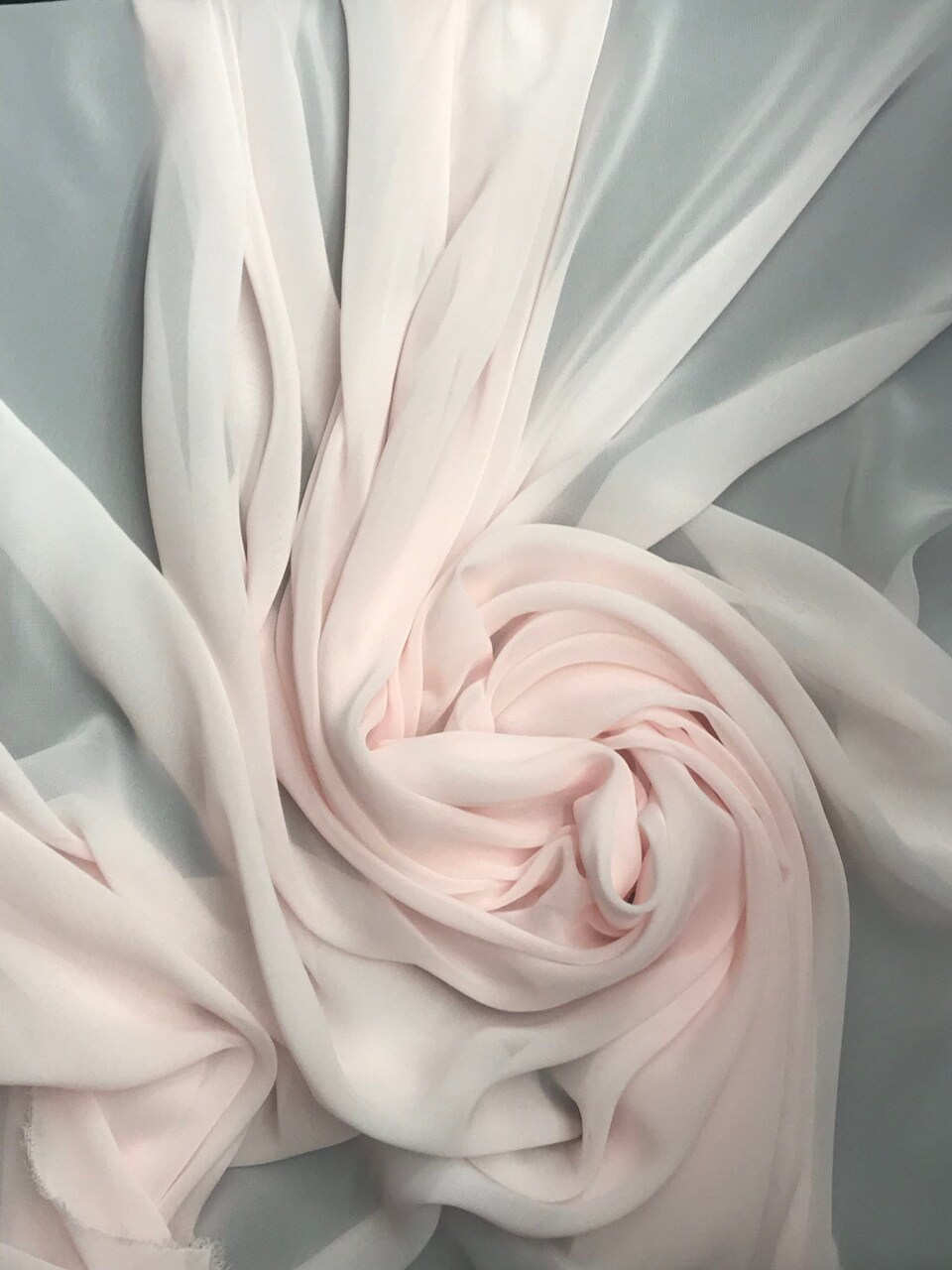 1 Yard Blush Pink Chiffon Fabric for Wedding Decor, Sewing Projects, Dresses, Crafts 59/60" Width